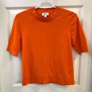 COS Short Sleeve Cotton Knit Pullowver Top